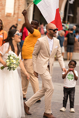 Laughing Bride & Groom
