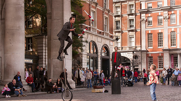 Juggler On Monocycle