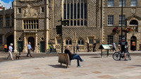 Outside the Library