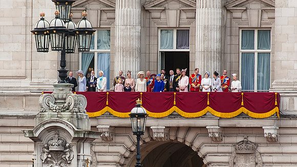 Royals Watch Fly Past