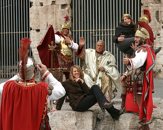 Posing with the Romans