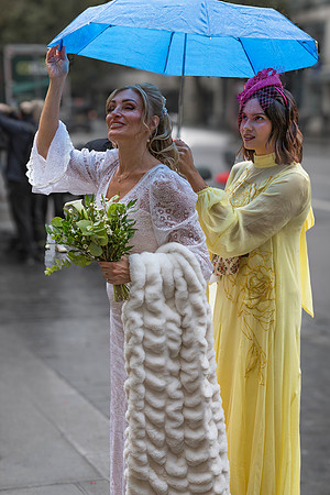 Arriving for Wedding