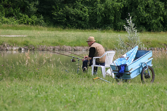 The Fisherman And Blue Cart
