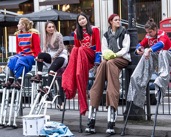 Resting Stilt Walkers